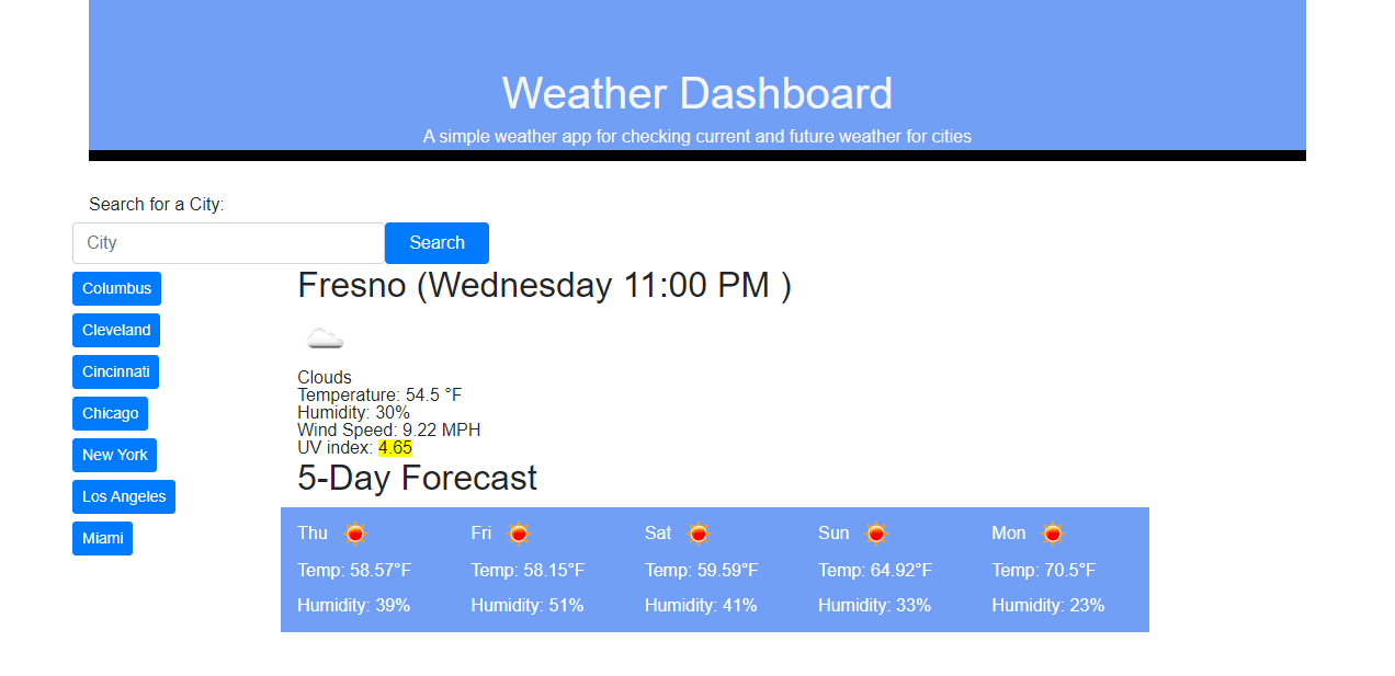 Weather Dashboard